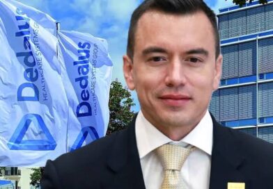 Estudiantes de la Politécnica cuestionan contrato de $240 millones entre el gobierno de Daniel Noboa y Dedalus para el sistema de salud